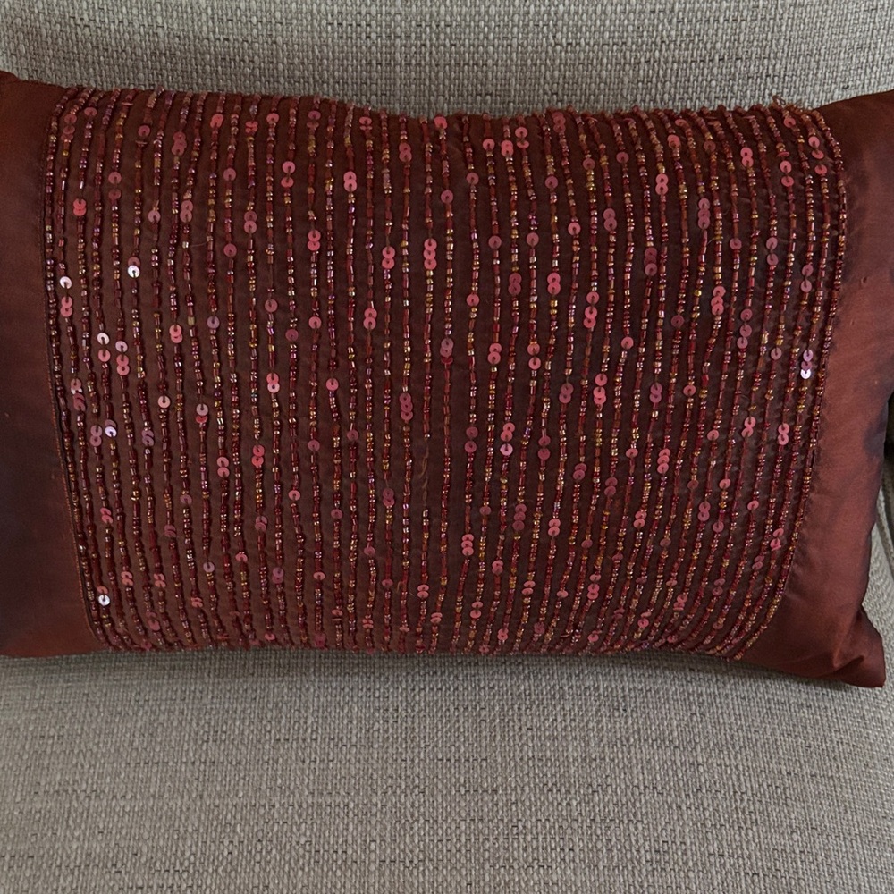 Sequin Embellished Decorative Pillow